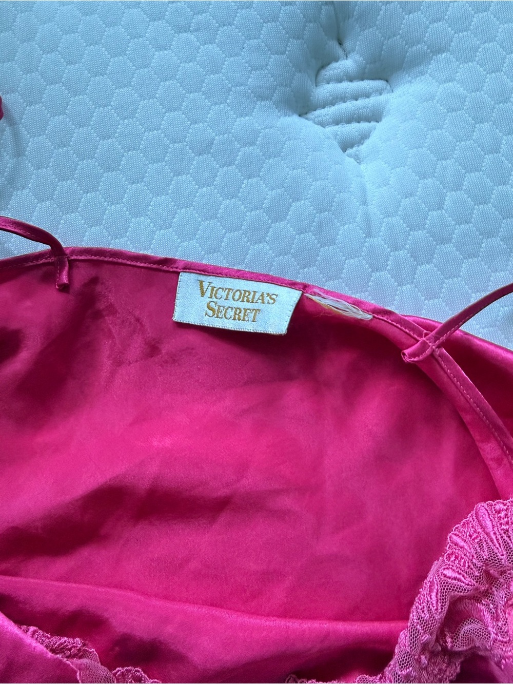 Victoria's Secret Satin Slip Chemise in Hot Pink - Picture 5 of 7